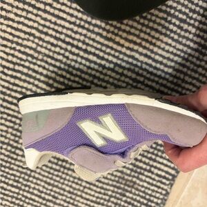 New Balance Kids Lavender and Cream Sneakers